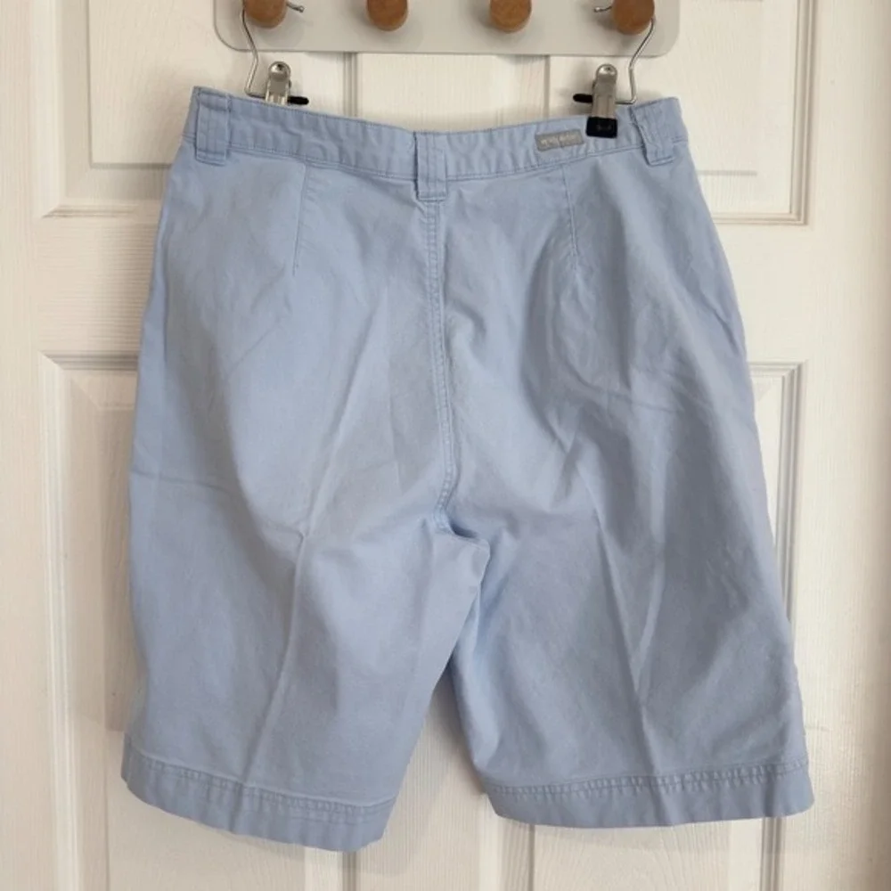 Woolrich Womens Chambray Utility Shorts Light Blue Size‎ 10 Cotton Stretch 3509